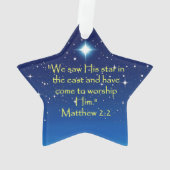 Oosterster Kerst Schrift Boom Ornament (achterkant)