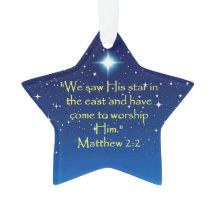 Oosterster Kerst Schrift Boom Ornament