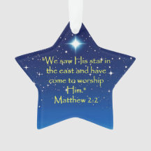 Oosterster Kerst Schrift Boom Ornament