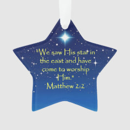 Oosterster Kerst Schrift Boom Ornament