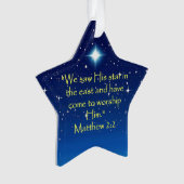 Oosterster Kerst Schrift Boom Ornament (voorkant)