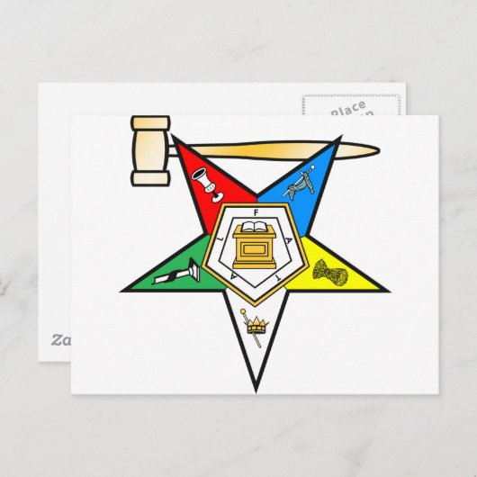 Oostersterstersterse ex-strijkobjecten briefkaart (Voorkant / Achterkant)