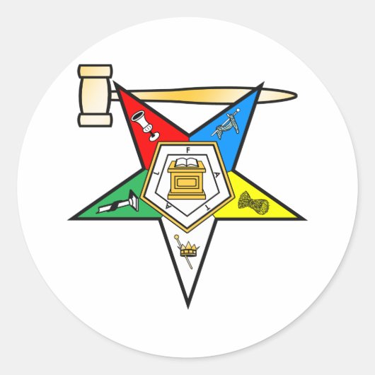 Oostersterstersterse ex-strijkobjecten ronde sticker (Voorkant)