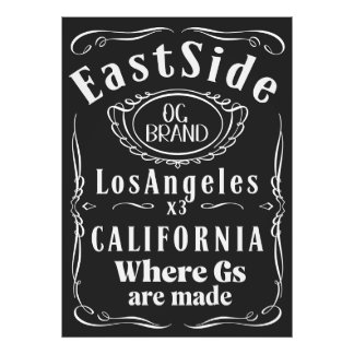 Oostkant Los Angeles Poster muurkunst