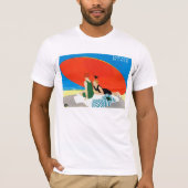 Oostkust bij LNER ~ Beach Umbrella T-shirt (Voorkant)