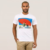 Oostkust bij LNER ~ Beach Umbrella T-shirt (Voorkant volledig)
