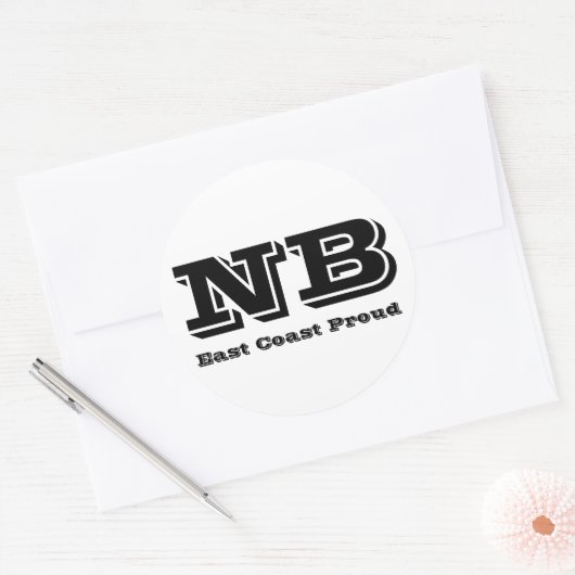 Oostkust Trots New Brunswick Sticker (Envelop)