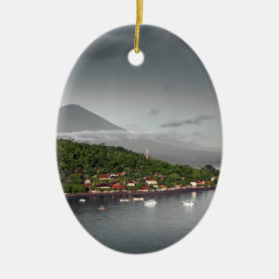 Oostkust van Bali en de berg Agung Keramisch Ornament
