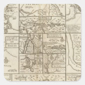 Oostkust, VS Vierkante Sticker (Voorkant)