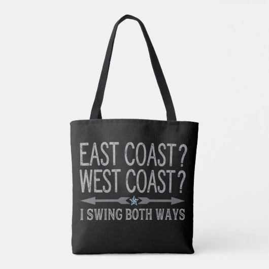 oostkust westkust | Swing beide kanten op Tote Bag (Achterkant)