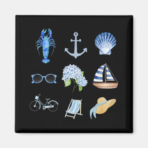 Oostkust Zomer New England Esthetische Collage Magneet