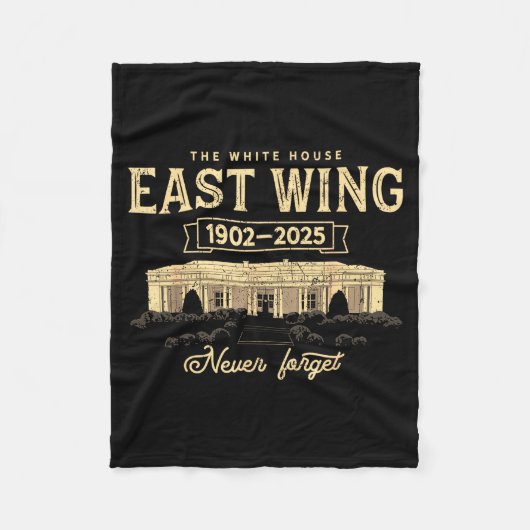 Oostvleugel 1902 2025 Nooit Vergeten Retro Fleece Deken (Voorkant)