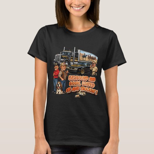 Oostwaarts en omlaag t-shirt (Voorkant)