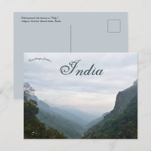 Ootacamund Ooty Tamil Nadu India Briefkaart (Voorkant / Achterkant)