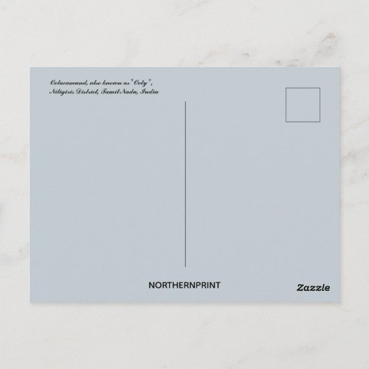 Ootacamund Ooty Tamil Nadu India Briefkaart (Achterkant)