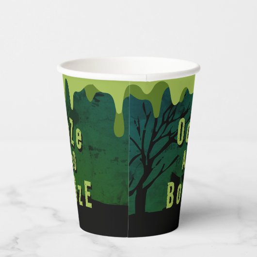 Ooze En Booze Enge Halloween Zombie Crawl Papieren Bekers (Rechts)