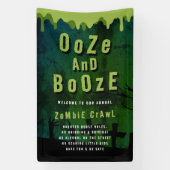 Ooze en drank Halloween Zombie Crawl Welkom Spandoek (Verticaal)