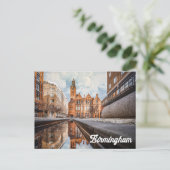 Oozells Square, Birmingham, Engeland Briefkaart (Staand voorkant)
