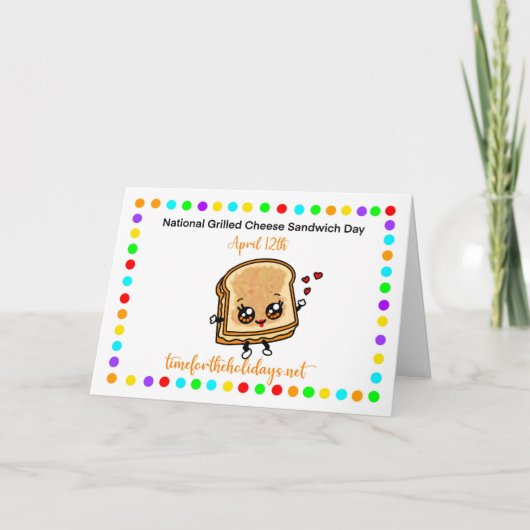 Op 12 april is de nationale grillekaasdag kaart (Voorkant)