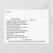 Op 12 augustus is het de Nationale Dag van de Vrac Briefkaart (Achterkant)