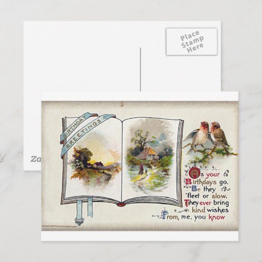 Op 14 mei 1911 gepost Briefkaart op geboortedag (Voorkant / Achterkant)