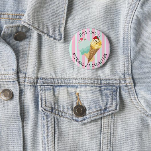 Op 15 juli is de National Ice Cream Day Button (In situ)