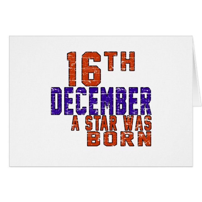 Op 16 december werd een ster geboren (Voorkant Horizontaal)