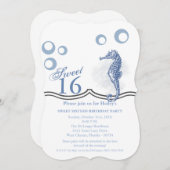 Op 16 oktober wordt zeebaars uitgenodigd kaart (Voorkant / Achterkant)