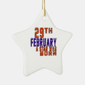 Op 29 februari werd een ster geboren keramisch ornament (Rechts)