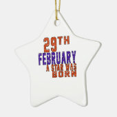 Op 29 februari werd een ster geboren keramisch ornament (Links)