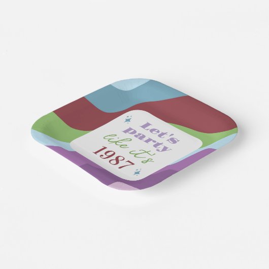 Op 30-jarige verjaardag gaan we feesten alsof het papieren bordje (Gebogen)