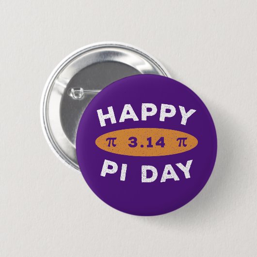  op 3.14 Happy Pi Dag Ronde Button 5,7 Cm (Voorkant /achterkant)
