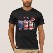 op 4 juli 1998 Drink de Amerikaanse vlag M T-shirt (Voorkant)