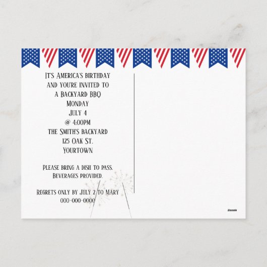 Op 4 juli 2010 hebben de Sparklers op Black Holida Feestdagenkaart (Achterkant)