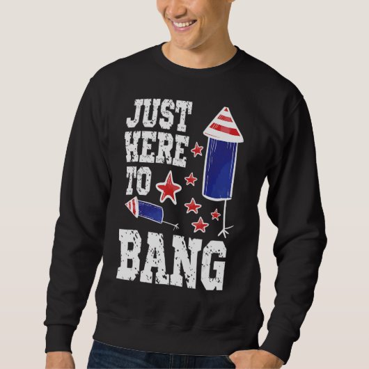 Op 4 juli ben ik hier om je te bang. trui (Voorkant)