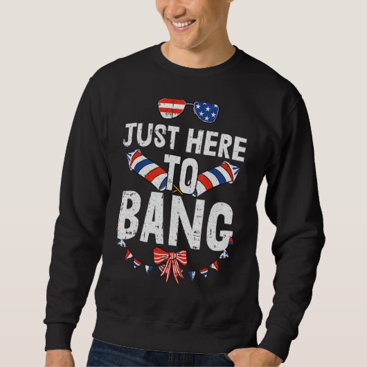 Op 4 juli ben ik hier om je te bang. trui (Voorkant)