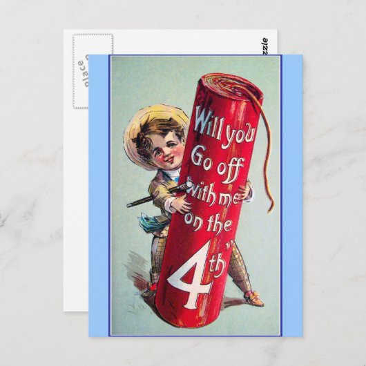  op 4 juli briefkaart (Voorkant / Achterkant)