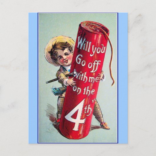 op 4 juli briefkaart (Voorkant)