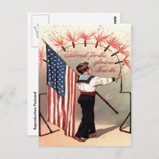 op 4 juli briefkaart (Voorkant / Achterkant)