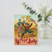 op 4 juli briefkaart (Staand voorkant)