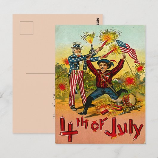  op 4 juli briefkaart (Voorkant / Achterkant)