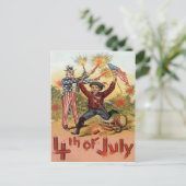 op 4 juli briefkaart (Staand voorkant)