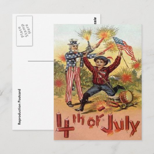 op 4 juli briefkaart (Voorkant / Achterkant)