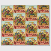 op 4 juli cadeaupapier (Vlak)