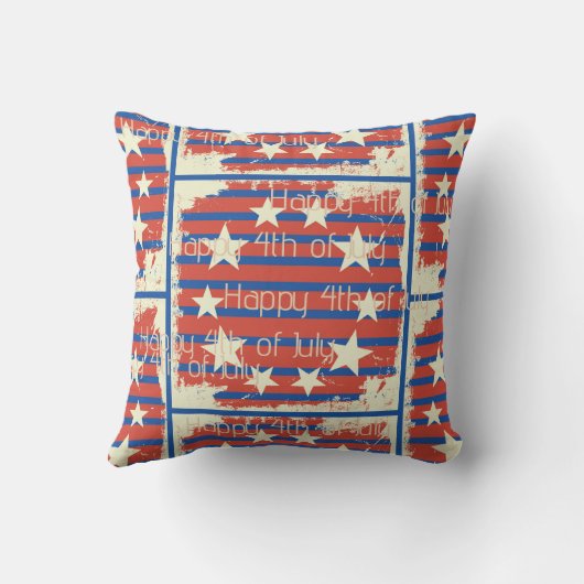 op 4 juli / dag van onafhankelijkheid kussen (Achterkant)