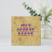 Op 4 juli, dag van onafhankelijkheid, nodigt de pa kaart (Staand voorkant)