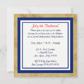 Op 4 juli, dag van onafhankelijkheid, nodigt de pa kaart (Achterkant)