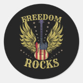 Op 4 juli, de vierde onafhankelijkheidsdag van de  ronde sticker (Voorkant)