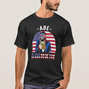 op 4 juli dineren als Lincoln Abraham Abe Ameri T-shirt