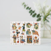 op 4 juli feestdagenkaart (Staand voorkant)